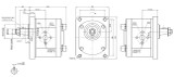 Pompa ad ingranaggi gruppo 2 da 4,5cc destra "modello standard" tipo plessey c10 - Ama Refluid