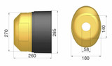 Controcuffia in plastica 255x275,con 2 aperture - Seat Plastic