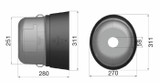 Controcuffia ovale media lunghezza 280mm 2 aperture - Seat Plastic
