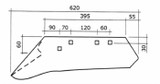 Vomere adattabile Moro 1362-3R-DCA sx - Ama