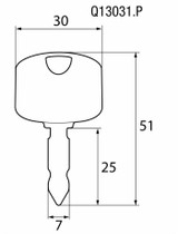 Chiave di accensione adatta per Fiat 780-880 - Ama