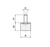 Piede maschio 16x10 M5x12 - Ama