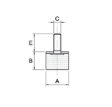 Piede maschio 16x10 M5x12 - Ama