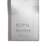 Coltello destro piegato 112x48mm con foro Ø 19mm adattabile Krone 1398890 - Ama