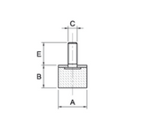 Piede maschio 60x30 M12x37 - Ama