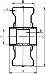 Ruota in lamiera 320x100mm - Ama