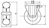 Ruota pneumatica Ø 200mm supporto fisso - Ama