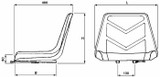 Sedile autopellante con guide larghezza 485mm - Seat Industries