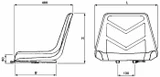Sedile autopellante con guide larghezza 485mm - Seat Industries