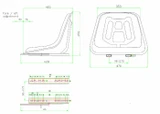 Sedile RM Compact per macchine da giardinaggio e agricole in sky nero - Seat Industries