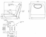 Sedile Niceplastik Multopattern M8 in sky nero predisposto per microswitch - Seat Industries
