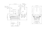 Sedile Small in sky nero con sospensione meccanica - Seat Industries