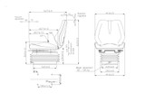 Sedile Small in sky nero con sospensione pneumatica - Seat Industries