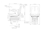 Sedile Small in sky nero con sospensione pneumatica - Seat Industries