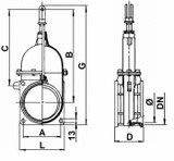Saracinesca 6" doppia flangia - Riv