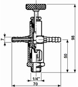 Oliatore contagocce doppio con filetto passo 1/4" - Ama