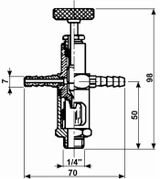 Oliatore contagocce doppio con filetto passo 1/4" - Ama