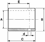Bussola di riduzione per diametri 28-22mm con foro - Ama