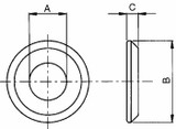 Distanziale per rotula con Ø 28mm e diametro esterno Ø 64mm - Ama