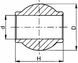 Rotula superiore per terzo punto Ø 60x51mm con foro Ø 32mm Black Line - Ama