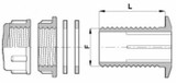Tappo di scarico con guarnizioni passaparete filettato M3/4" - Arag
