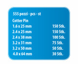 Set assortito con 555 coppiglie standard - Ama