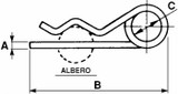 Coppiglia doppio giro ø6x150mm - Ama