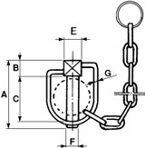 Spina a scatto ø10 con catenella di fissaggio - Ama