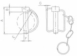 Spina scatto ø19x90mm + catena - Ama