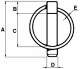 Spina scatto tonda ø6x55mm - Ama