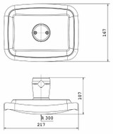 Coppa specchio retrovisore con grandangolo 167x217mm - Ama