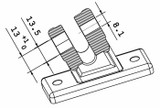 Supporto in alluminio per braccio specchio - Ama