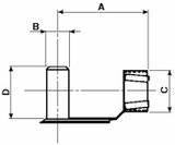 Serraggio automatico per forcelle Ø 14mm modello lungo - Ama