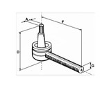 Testina sterzo filetto perno 22x1,5mm dx adattabile a Case IH, Fiat e NH - Ama