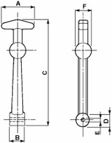 Tirante aggancia cofano 160mm - Ama