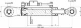 Terzo punto idraulico 60x40x200mm - Ama