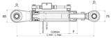 Terzo punto idraulico 60x40x300mm - Ama