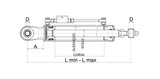 Terzo punto idraulico 80x40x210mm interasse 95mm - Ama