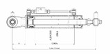 Terzo punto idraulico adattabile Fiat-Landini 80x40x290mm - Ama
