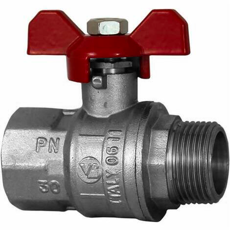 Valvola a sfera passaggio totale M-F 1/2" - No brand