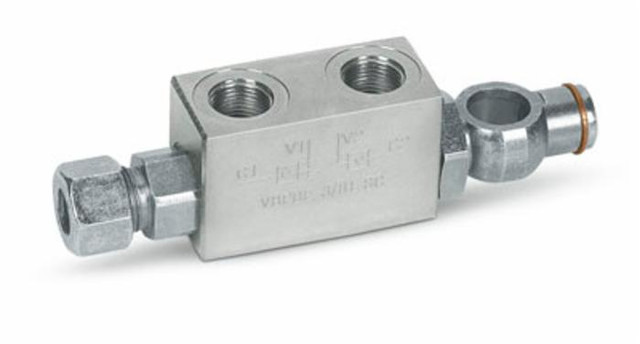 Valvola di blocco doppio effetto da 3/8" con occhio orientabile - Ama Refluid