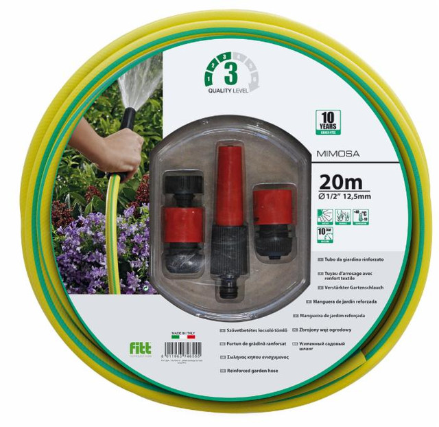 Tubo da giardino in PVC a 3 strati rinforzato diametro interno 1/2" - Fitt