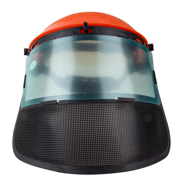 Visiera protettiva combinata in policarbonato e rete arancione - Ama