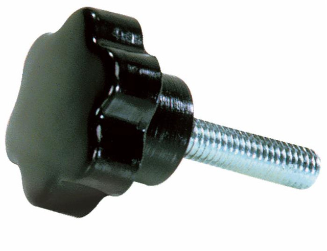 Volantino a 6 lobi Ø 40mm con perno e filetto M6x25mm - Ama