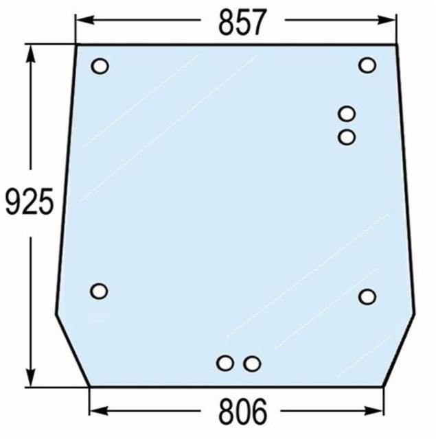 Lunotto posteriore adattabile al riferimento originale CNH 5089562 - Ama