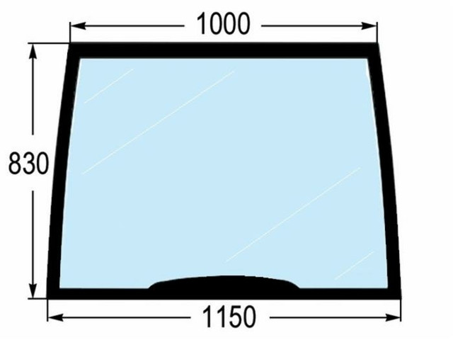 Parabrezza anteriore fisso adattabile al riferimento originale CNH 82002183 - Ama