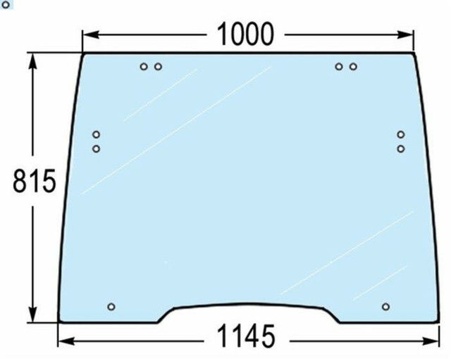 Parabrezza anteriore regolabile adattabile al riferimento originale CNH 82003391 - Ama