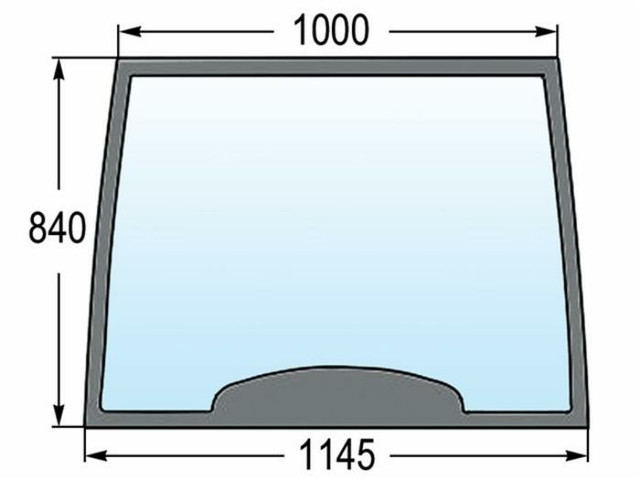 Parabrezza fisso adattabile adattabile al riferimento originale CNH 82000296 - Ama