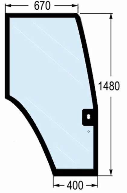Vetro per portiera adattabile al riferimento originale CNH 82000367 - Ama