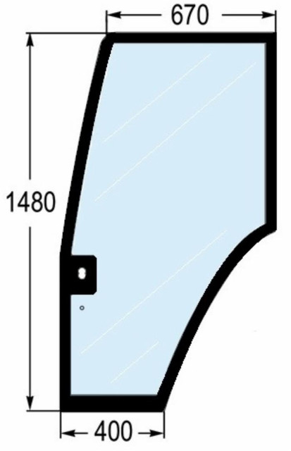 Vetro per portiera adattabile al riferimento originale CNH 82000396 - Ama